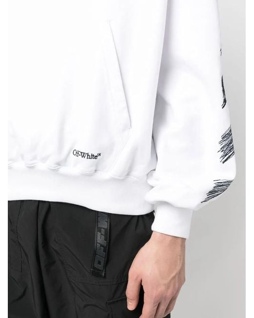 Off-White c/o Virgil Abloh White Diag Scribble Print Hoodie for men