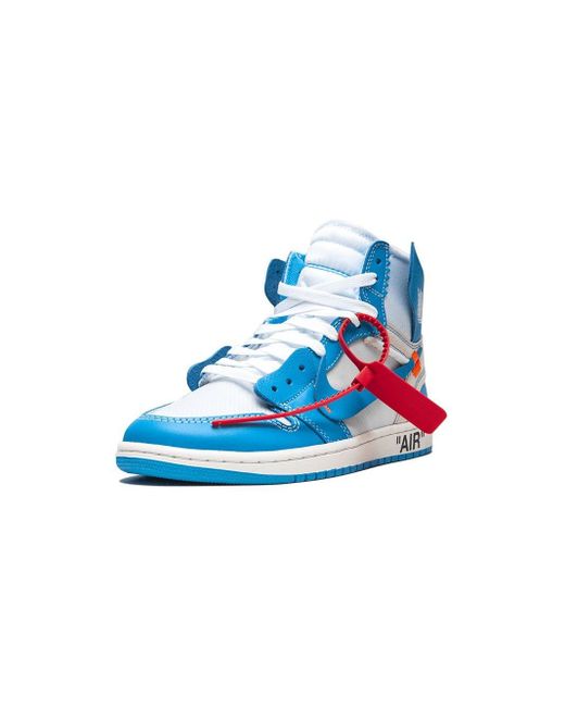 NIKE X OFF-WHITE Leather Air Jordan 1 Retro High "off-white in Blue - Lyst