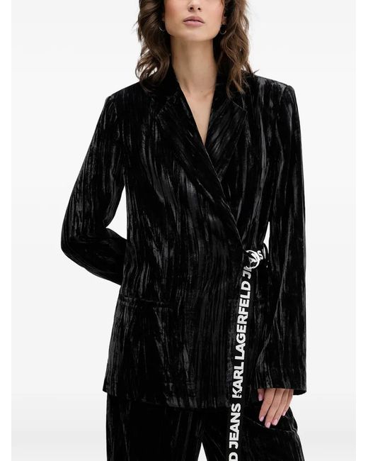 Karl Lagerfeld Black Belted Blazer