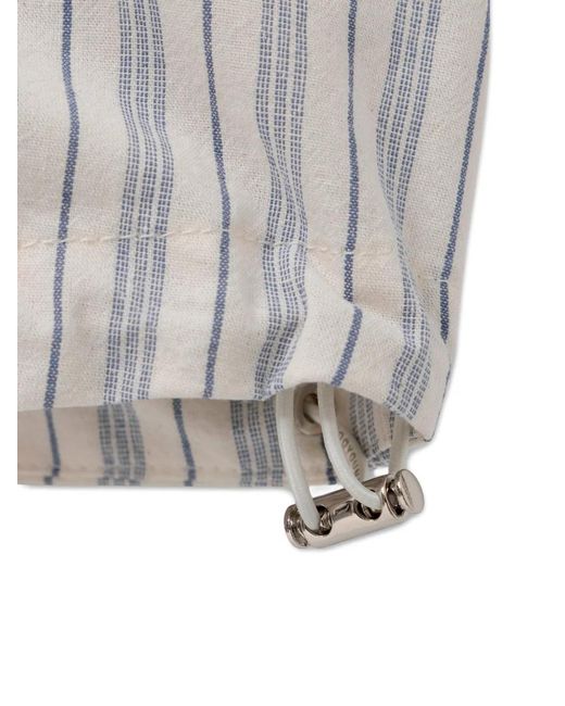 Wooyoungmi Gray Striped Embroidered Shirt for men
