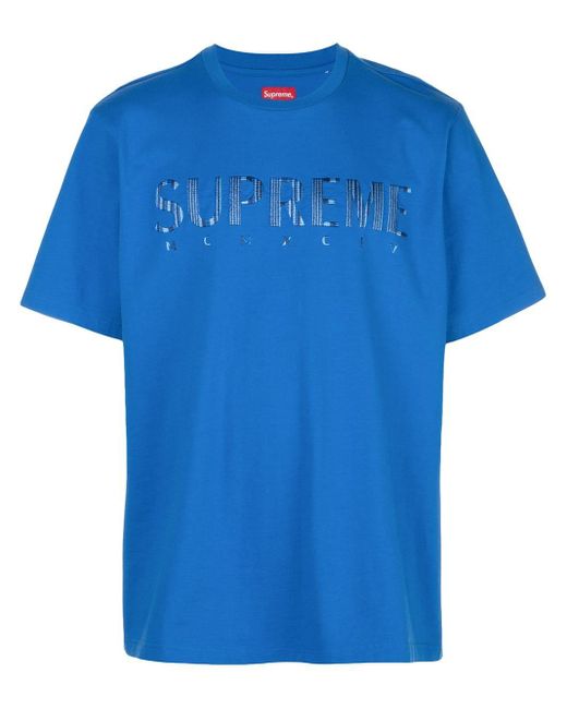 Supreme Blue Gradient Logo T-shirt for men