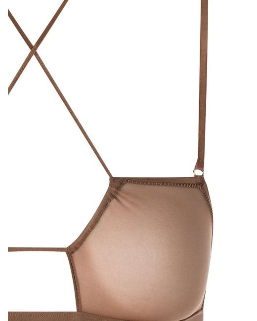 Maison Close White Cross-Back Bralette