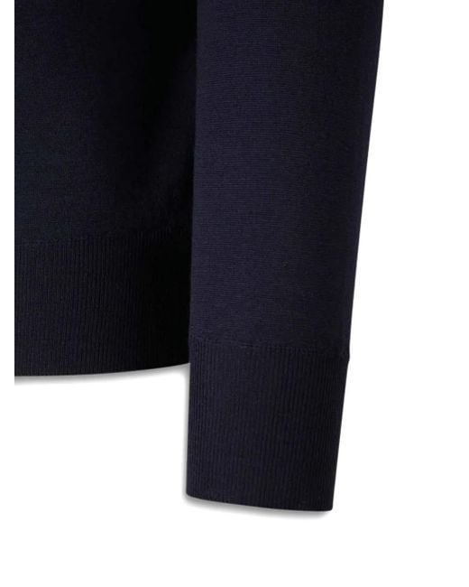 Maglione A Maniche Lunghe E Colletto Stile Polo di Canali in Blue da Uomo