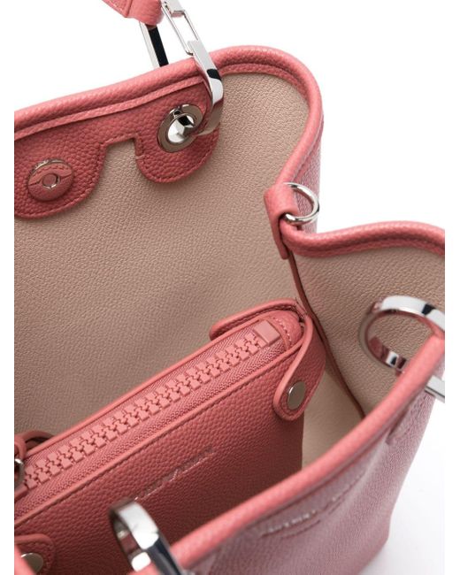 Emporio Armani Logostrap Fauxleather Bag in Pink Lyst