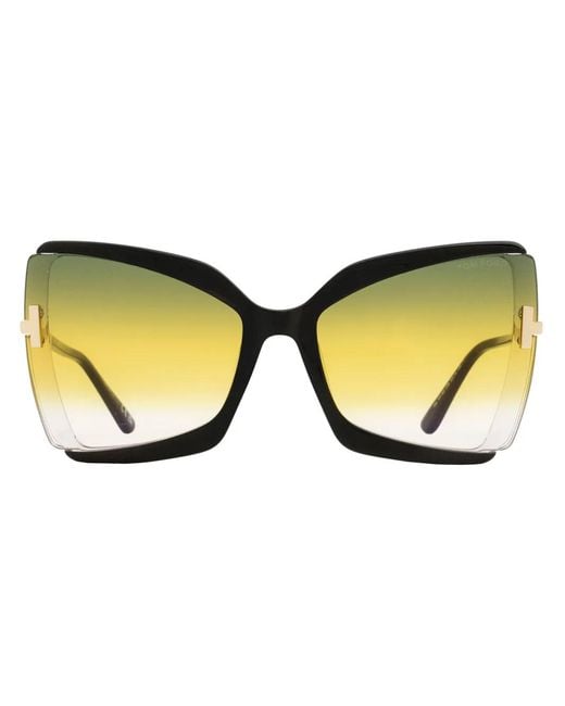 Tom Ford Black Gia Oversized-Frame Sunglasses