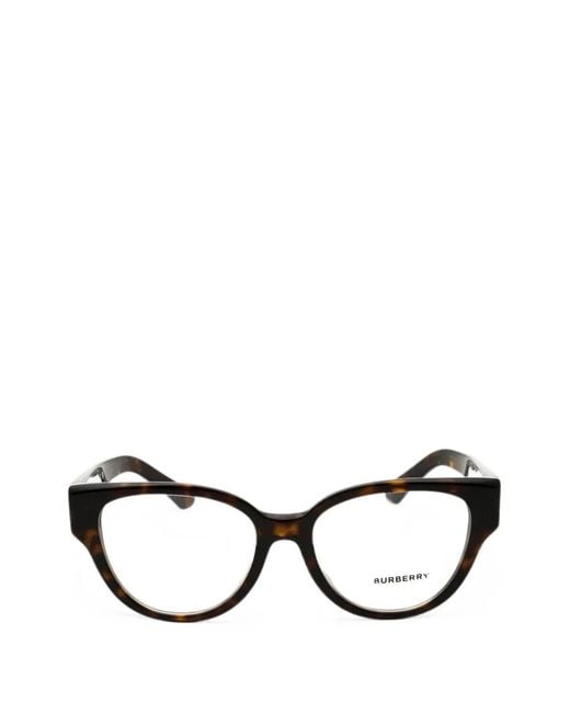 Burberry Black Tortoiseshell-Effect Cat-Eye Glasses