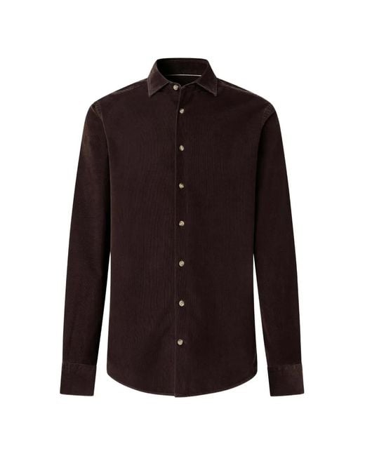 Hackett Purple Tailored-Fit Long-Sleeve Shirt for men