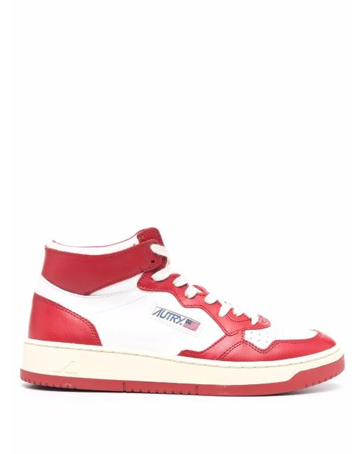 Autry Red 'Medalist' Sneakers for men