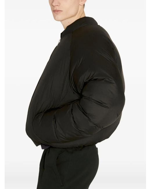 Entire studios Black Padded Zipped Jacket for men