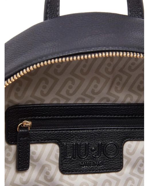 Liu Jo Blue Logo-Plaque Backpack