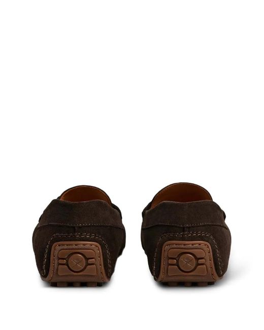 Hackett White Mocassins Driver En Daim for men