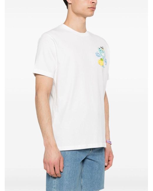 T-shirt con stampa x Crypto Puppets® di Mc2 Saint Barth in White da Uomo
