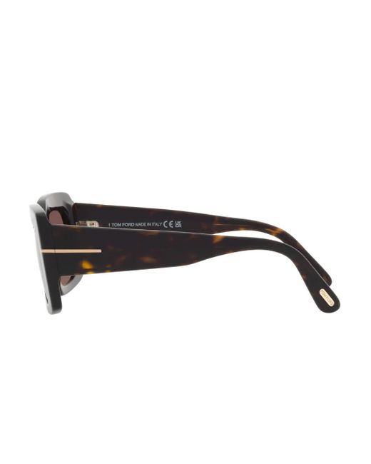 Tom Ford Brown Geometric-Frame Sunglasses