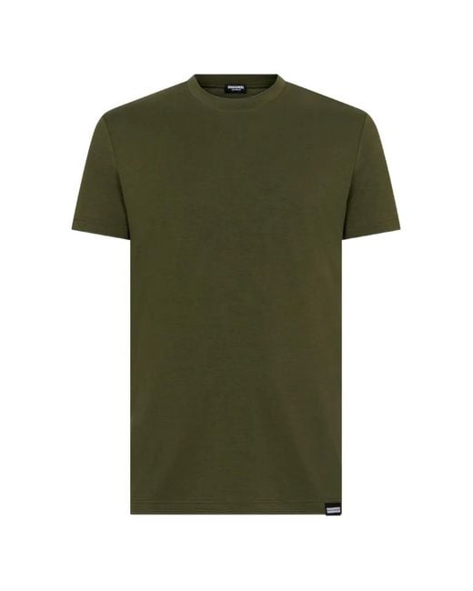 DSquared² Green Crewneck T-Shirt for men