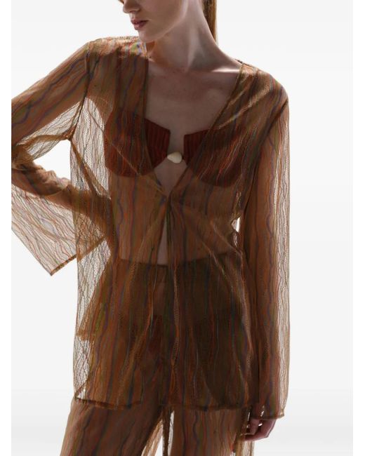 Baobab Brown Gola Sheer Shirt