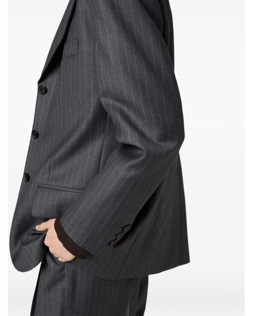 Chaqueta a rayas diplomáticas Miu Miu de color Black