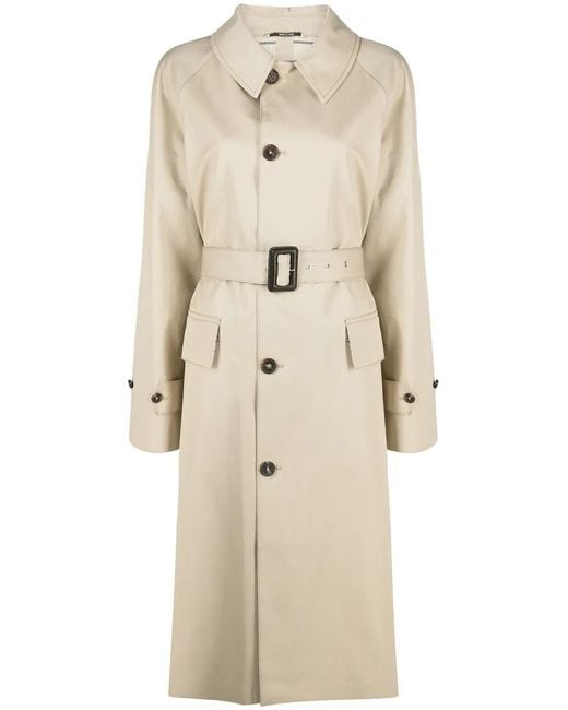 Maison Margiela Natural Single-Breasted Trench Coat