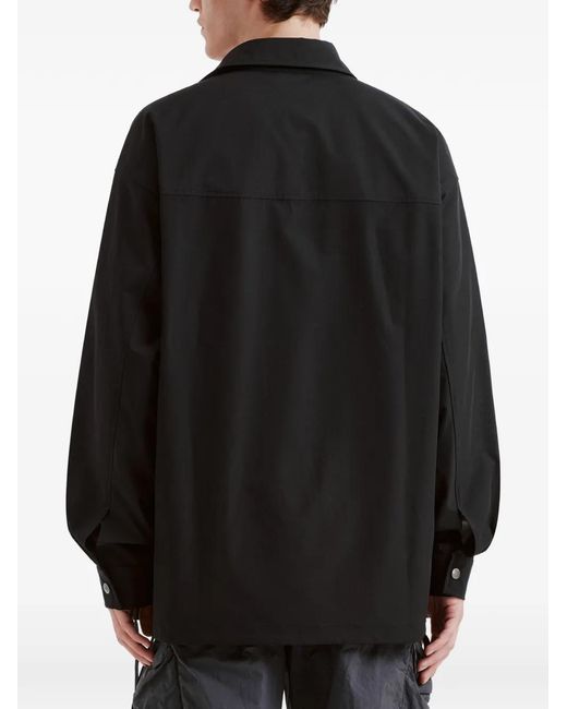 Izzue Black Tie-Details Patch-Pocket Jacket for men