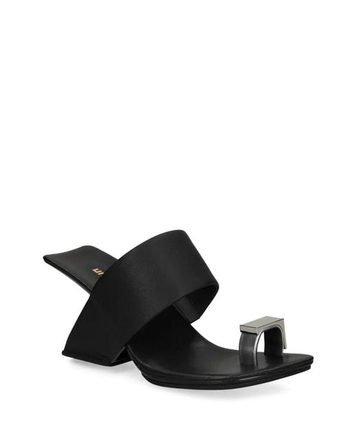 United Nude Black Sandales Loop Toe Hi À Talon Sculpté