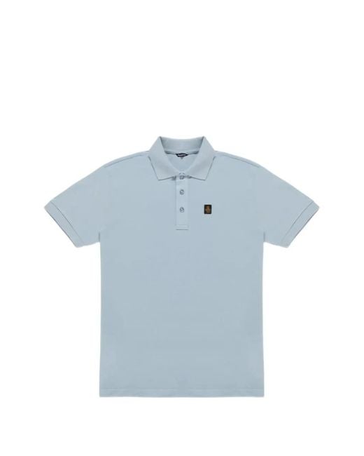 Refrigiwear Blue Kurt Logo-Patch Polo Shirt for men