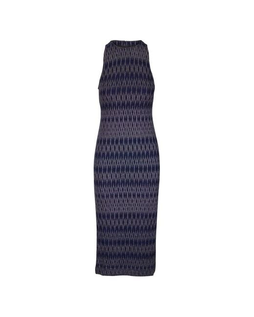 Missoni Blue Sleeveless Midi Dress