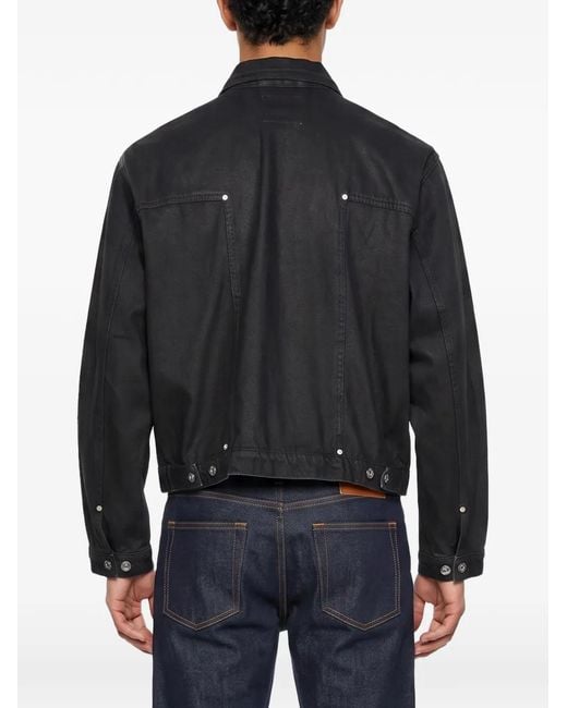 YMC Black Loft Waxed-Finish Denim Jacket for men