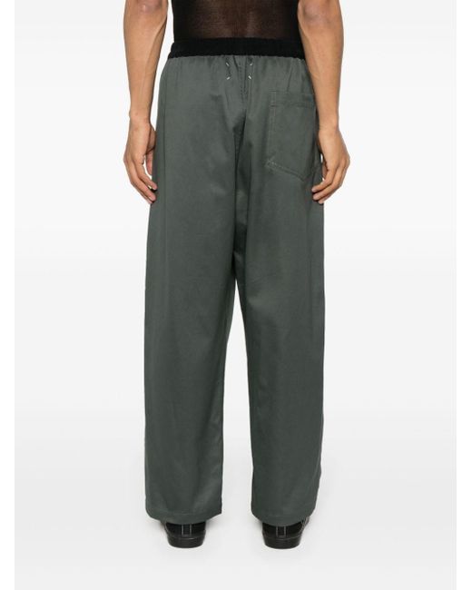 Maison Margiela Gray Twill Loose-fit Trousers for men