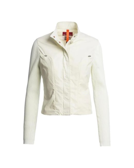 Parajumpers White Ribbed Jacket
