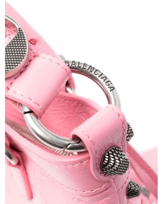 Petit sac à main Neo Cagole en cuir Balenciaga en coloris Pink