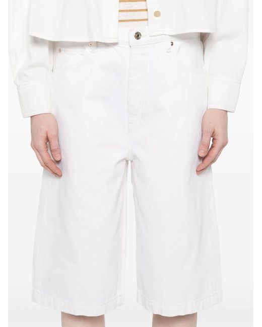 FRAME White Cotton Shorts