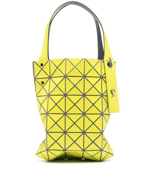 Issey Miyake Yellow Handtasche Mit Geometrischen Einsätzen