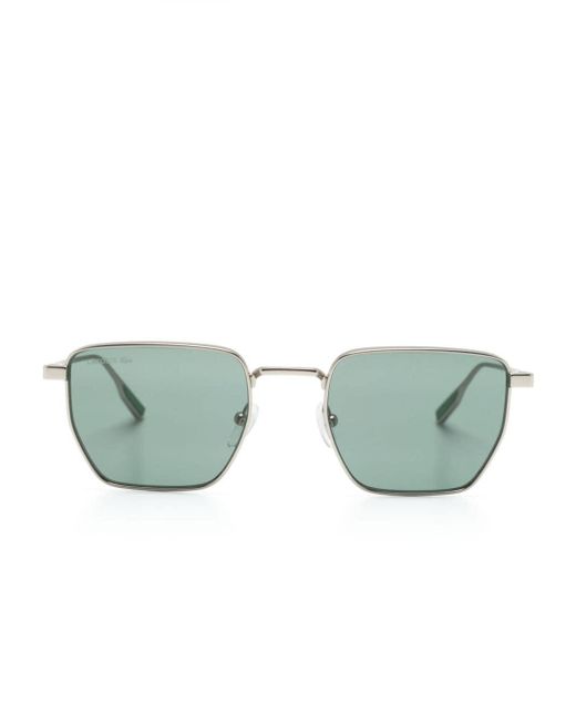 Lacoste Green Logo-engraved Geometric-frame Sunglasses for men