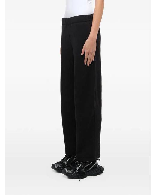 Fax Copy Express Black Drawstring-Waist Track Pants