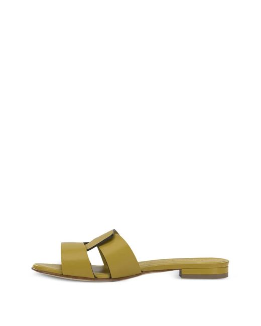 Sergio Levantesi Metallic Aria Interwoven Leather Sandals