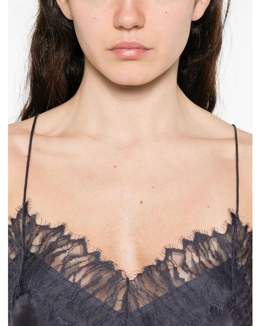 IRO Blue Newin Lace Strap Top