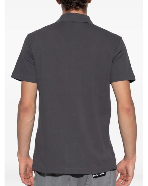 Versace Jeans Couture Gray Logo Cotton Polo Shirt for men