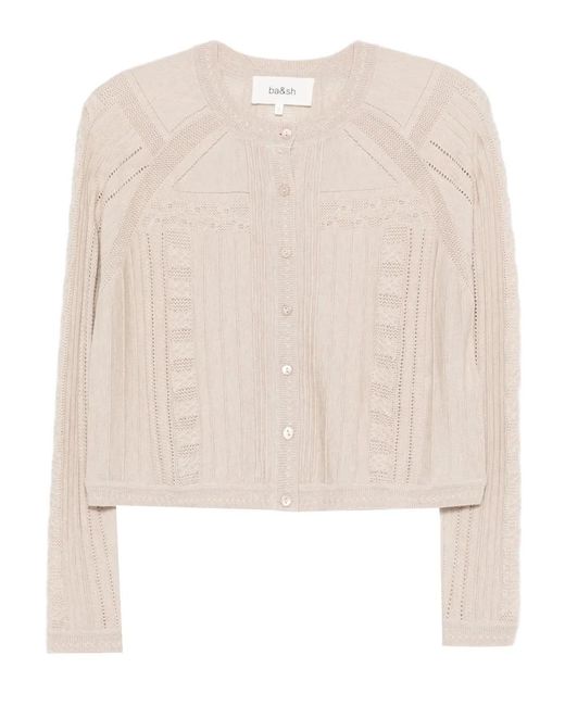Ba&sh Natural Puria Cardigan mit Knöpfen