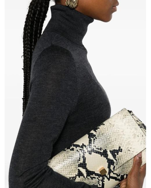 Totême Black Roll-Neck Sweater