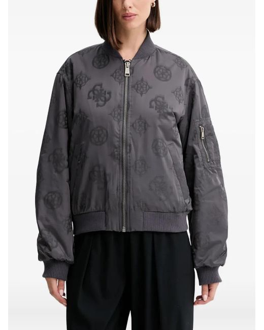 Guess Gray Patterned Bomber Jacket