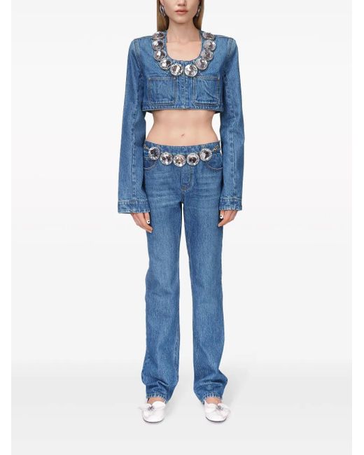 Area Blue Jumbo Crystal Jeans