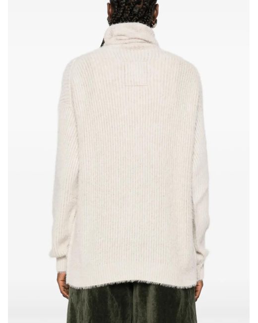 Maglione A Collo Alto di Uma Wang in White