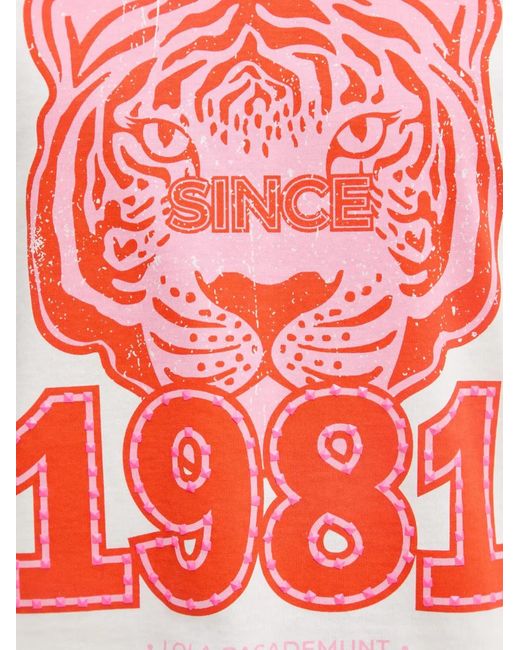 Lola Casademunt White Tiger-Print T-Shirt 1981