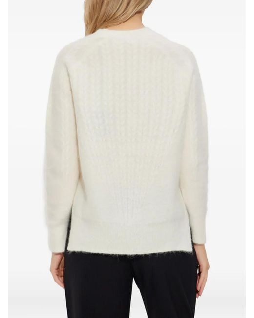 AllSaints White Kit Cable-Knit Jumper