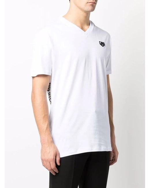 Philipp Plein White No Limits Rhinestone-Embellished T-Shirt