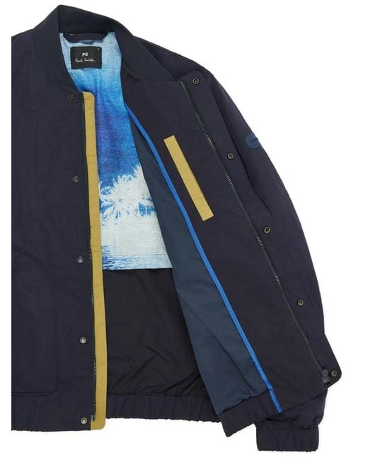 Paul Smith Bomberjack Met Knopen in het Blue voor heren