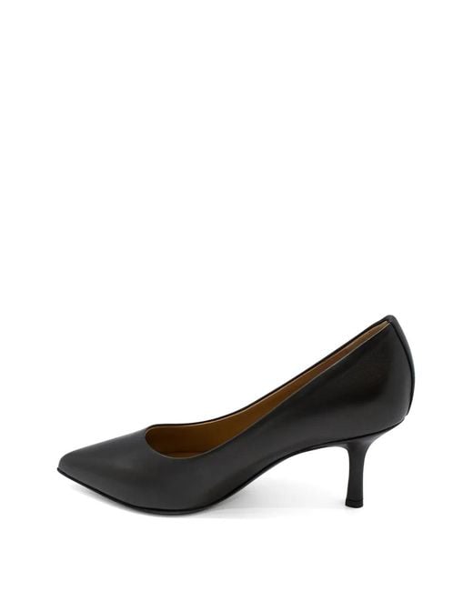 Walter Steiger Black Pointed-Toe Leather Pumps