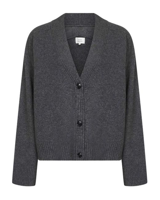 Loulou de Saison Black Button-Front Cashmere Cardigan