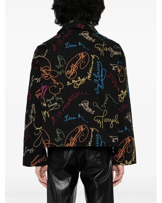 Giacca Con Stampa di Bode in Black da Uomo