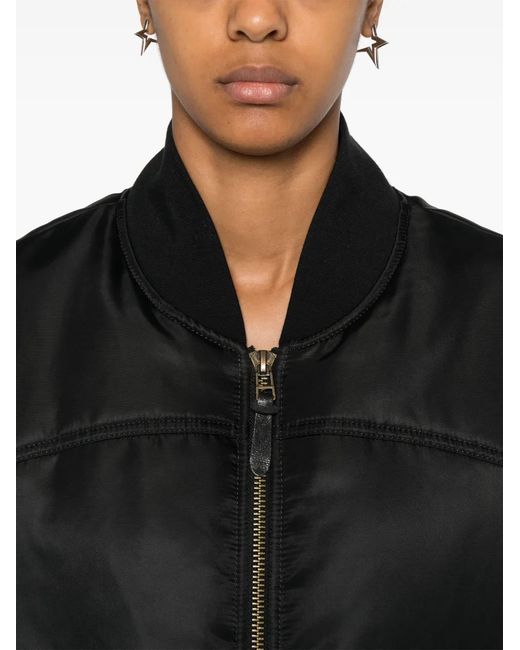 Bacon Black Padded Bomber Jacket