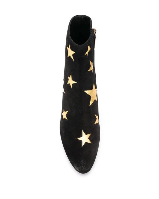 Saint Laurent Lou 50mm Star Black Boots